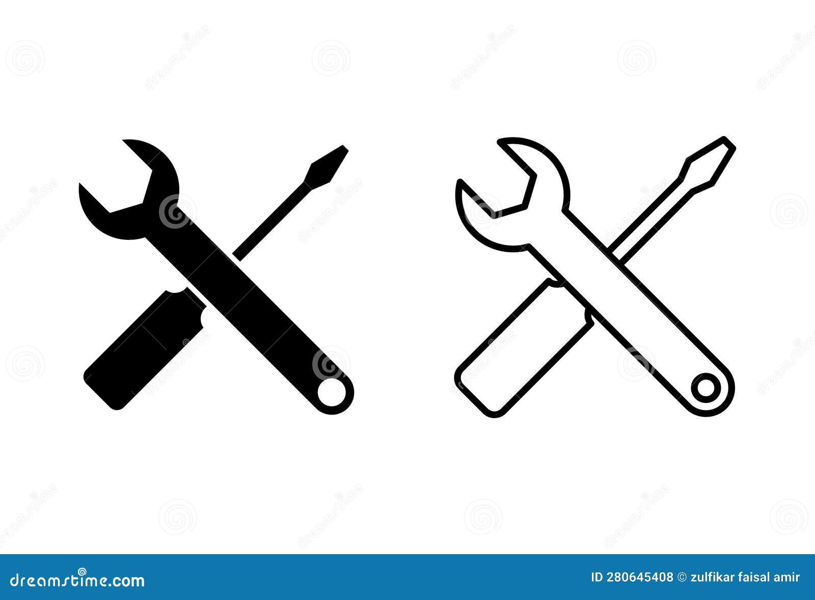 repair tools icon . tool icon . setting icon . wrench and screwdriver. support, service