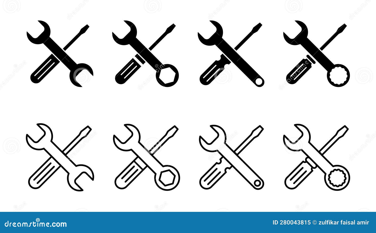 repair tools icon . tool icon . setting icon . wrench and screwdriver. support, service