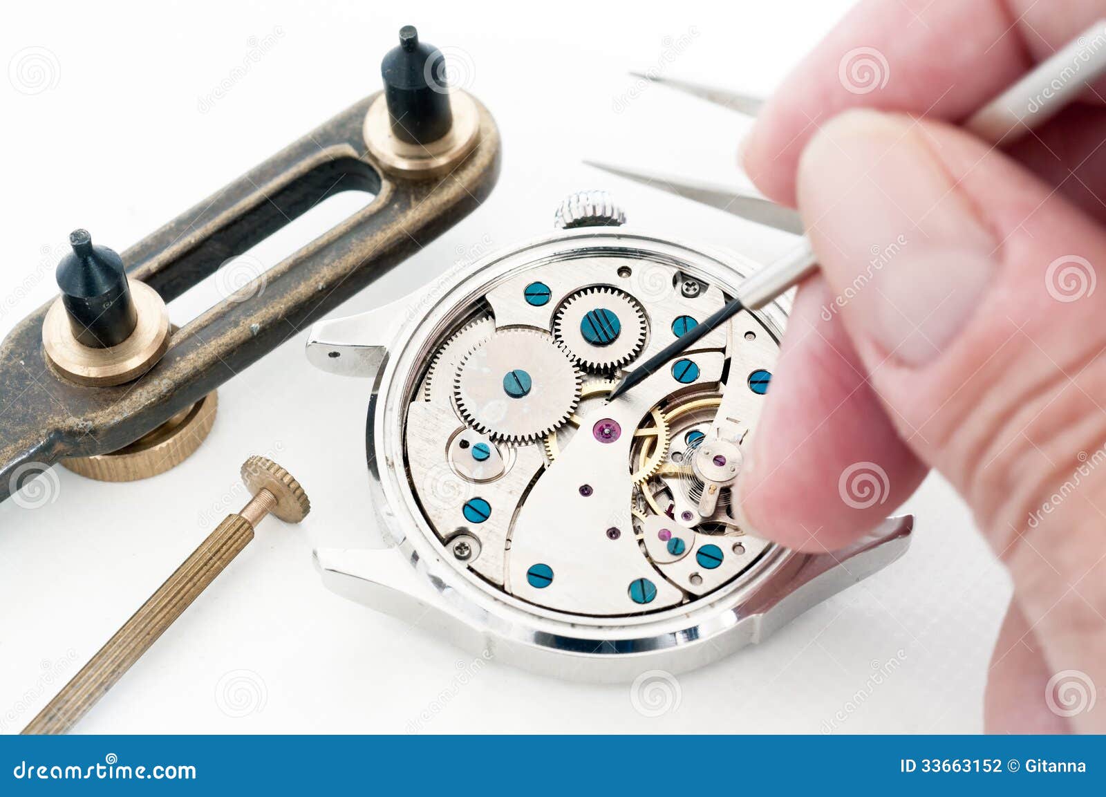 Repair of watches stock photo. Image of mechanic, hour 33663152