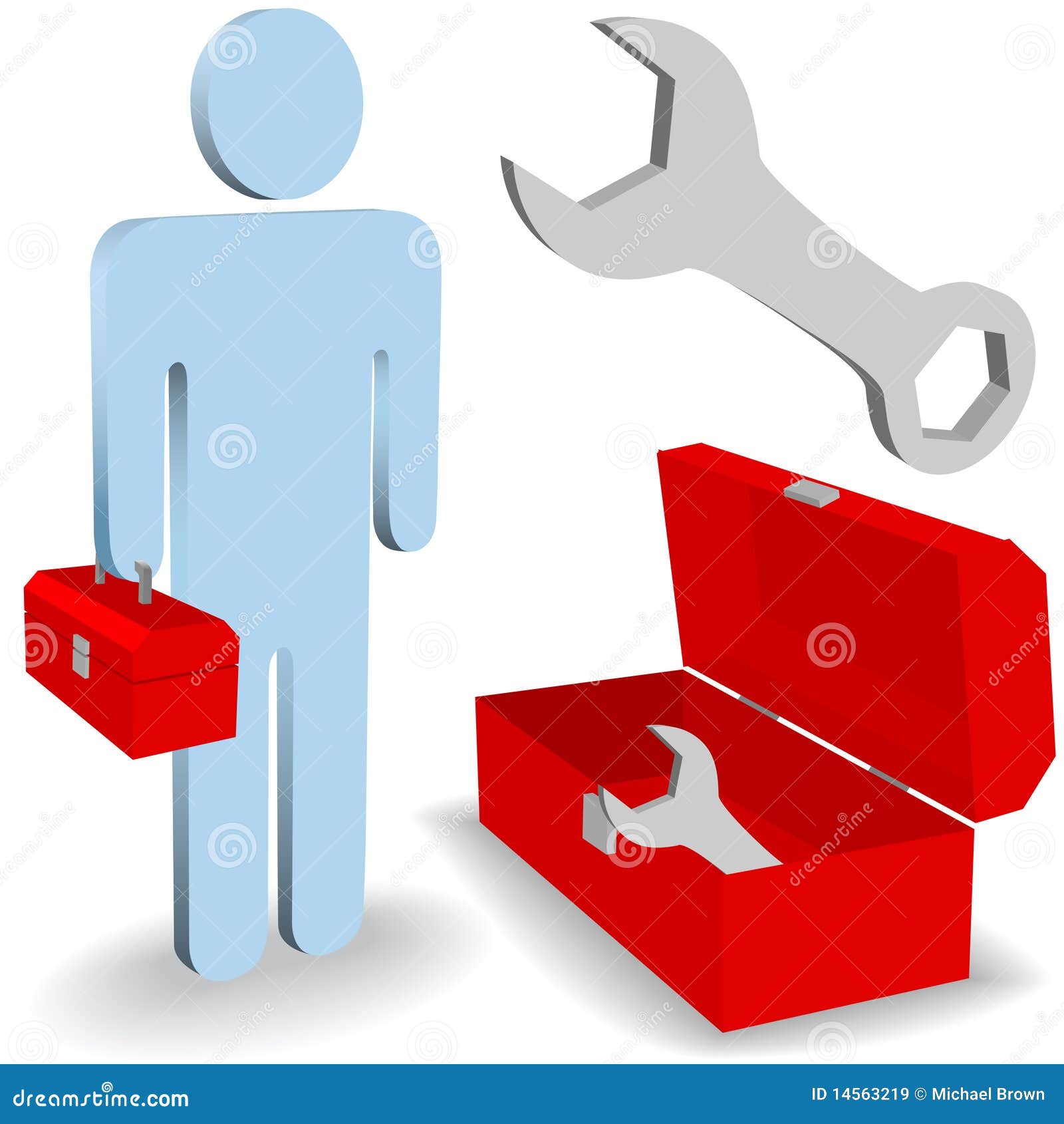 Repair Work Person Tool Box Icon Set Royalty Free Stock Images - Image 