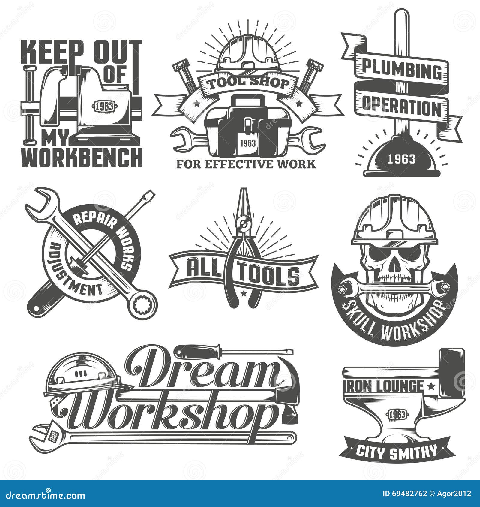 Repair Workshop Logos Stock Vector Illustration Of Logo 69482762