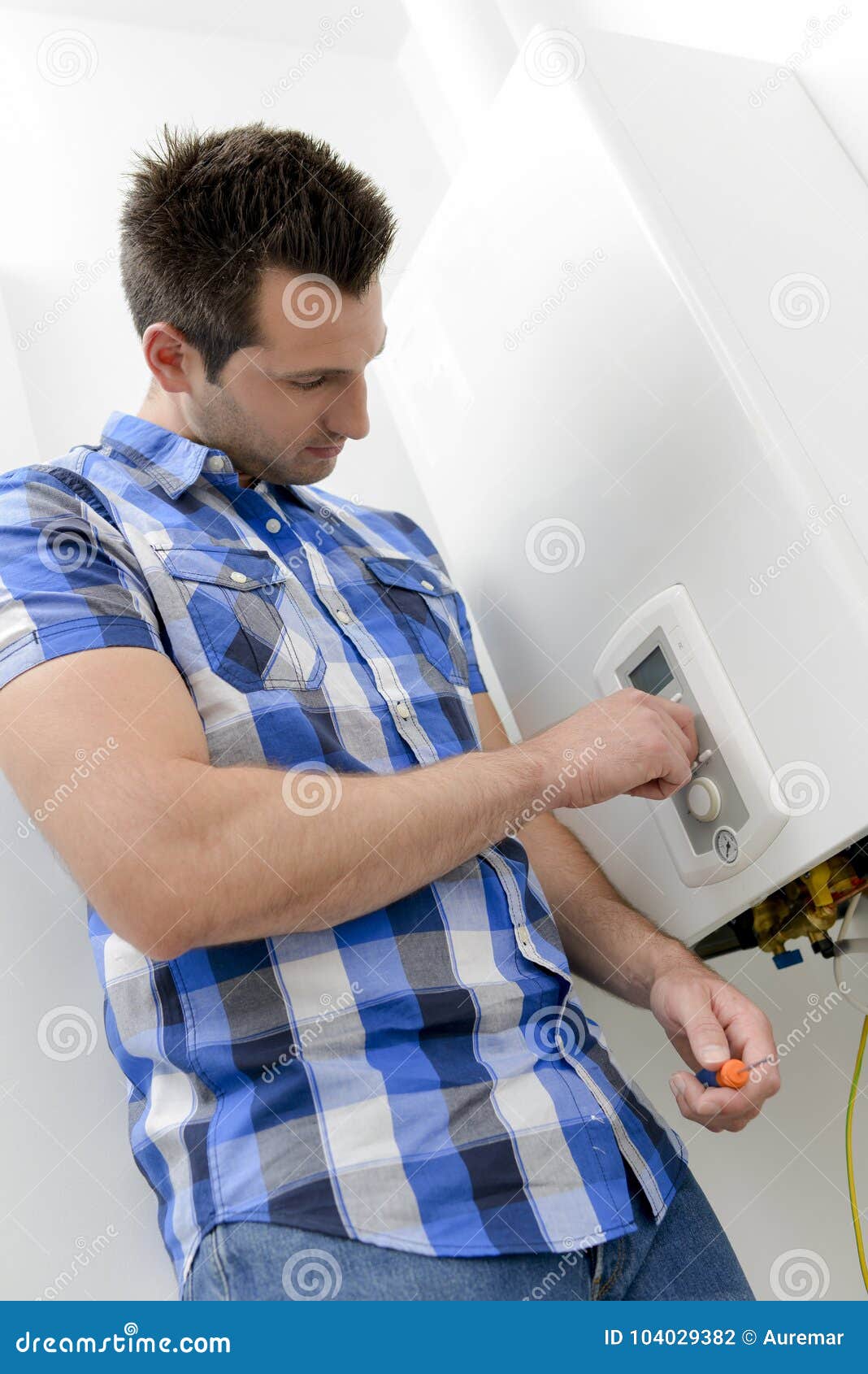 Repairing boiler expensive stock photo. Image of machine 104029382