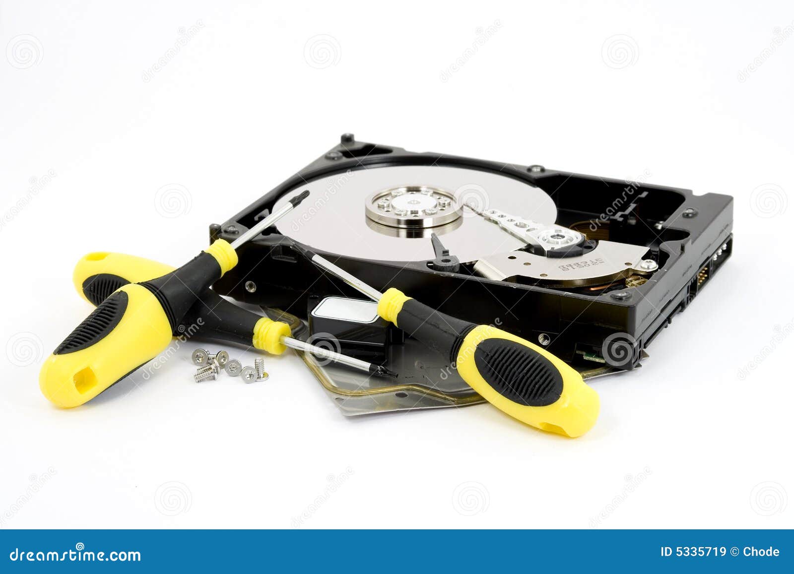 Repairing hardware stock image. Image of information, disc 5335719