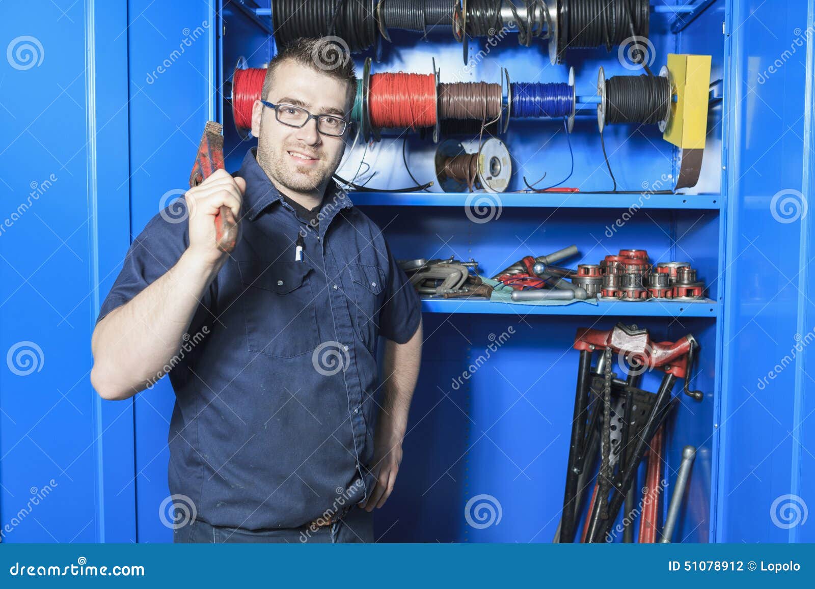 Repairman Engineer of Fire Engineering System or Stock Photo Image of plumber, laborer 51078912
