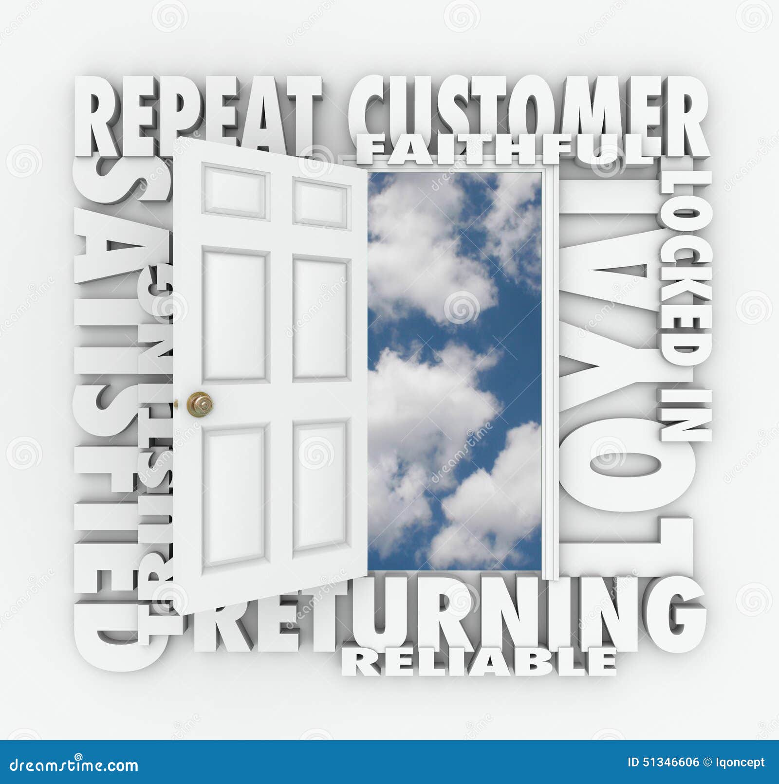 repeat loyal satisfied customer open door reliable client