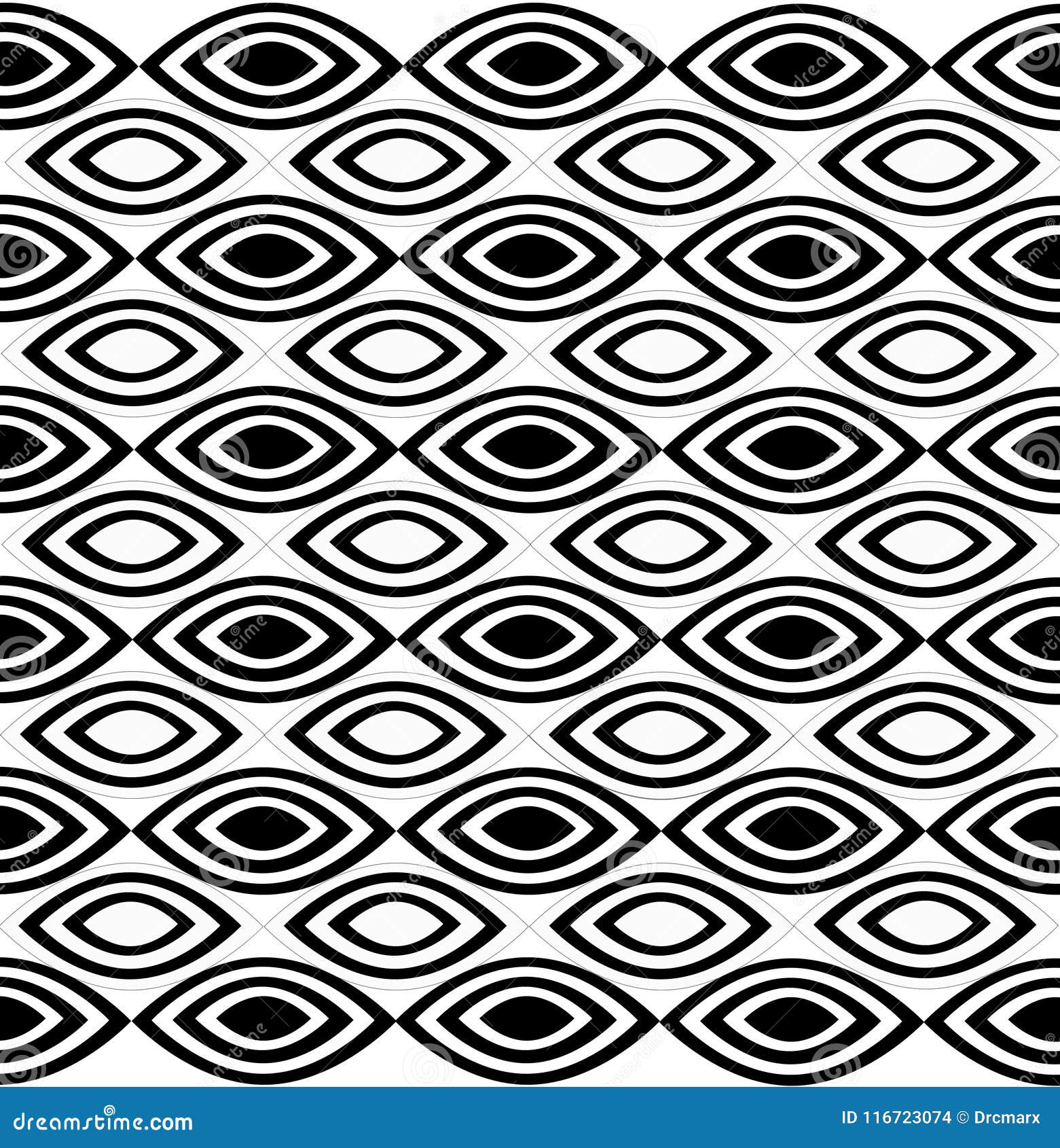 A Repeatable Horizontal Pattern Consisting of Alternating White and