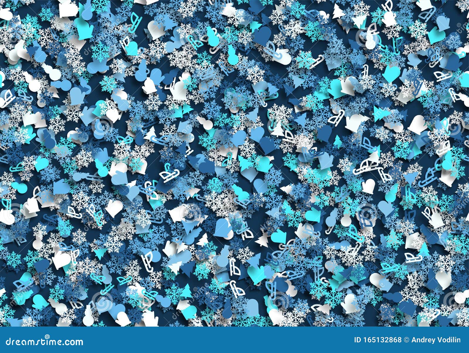 repeatable chaotic pattern with winter/christmas s