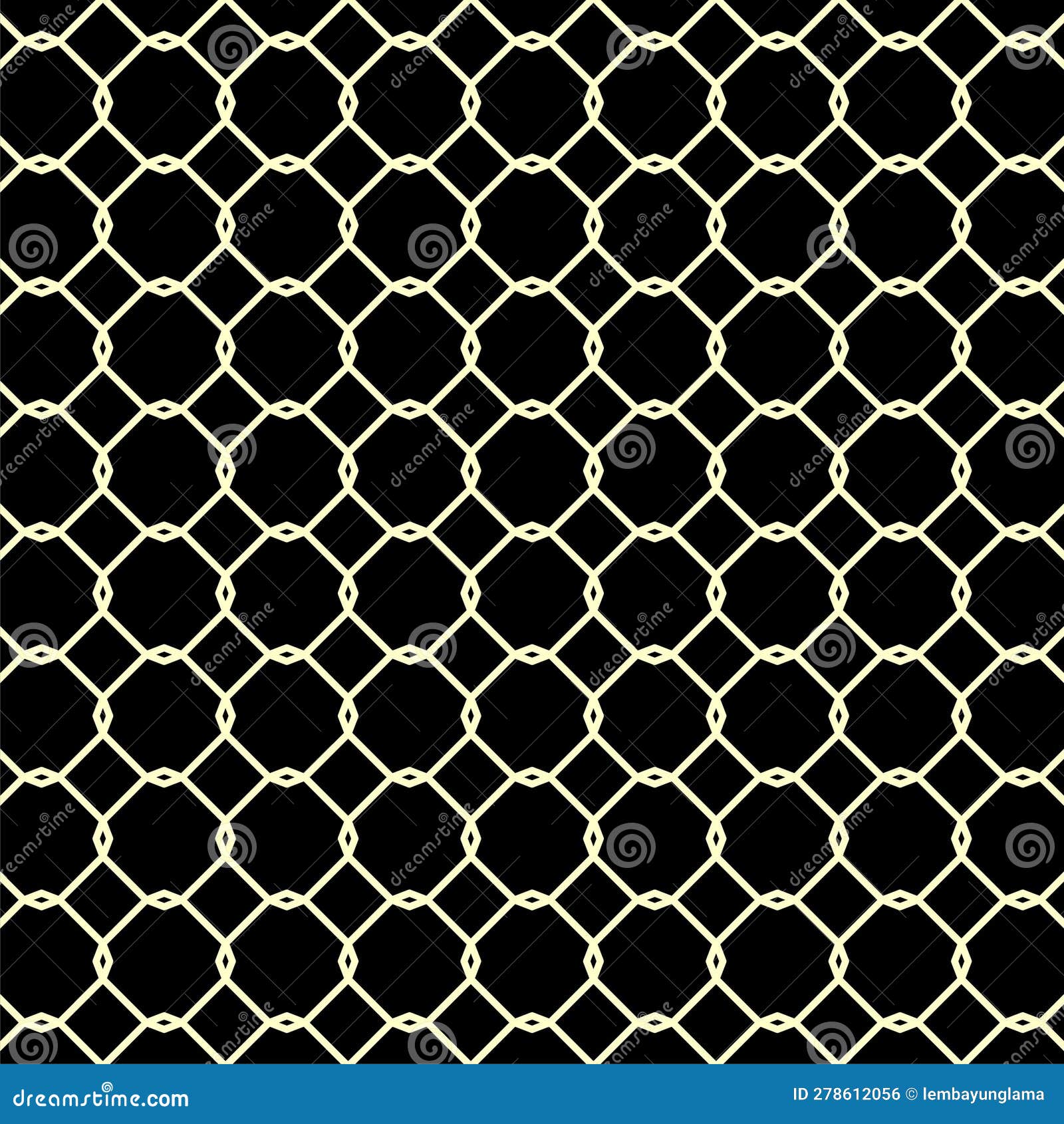 repeated plait quadrangles on black pattern  