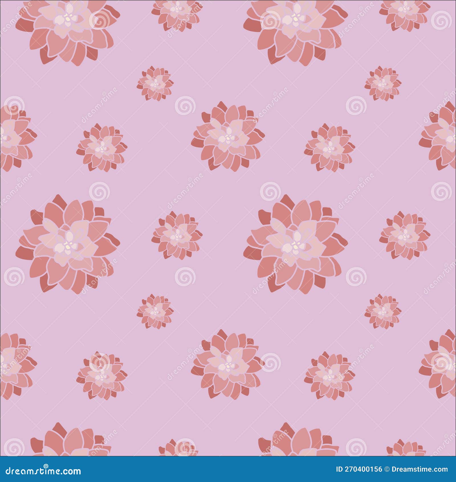 repeating pattern pink flowers with pink background