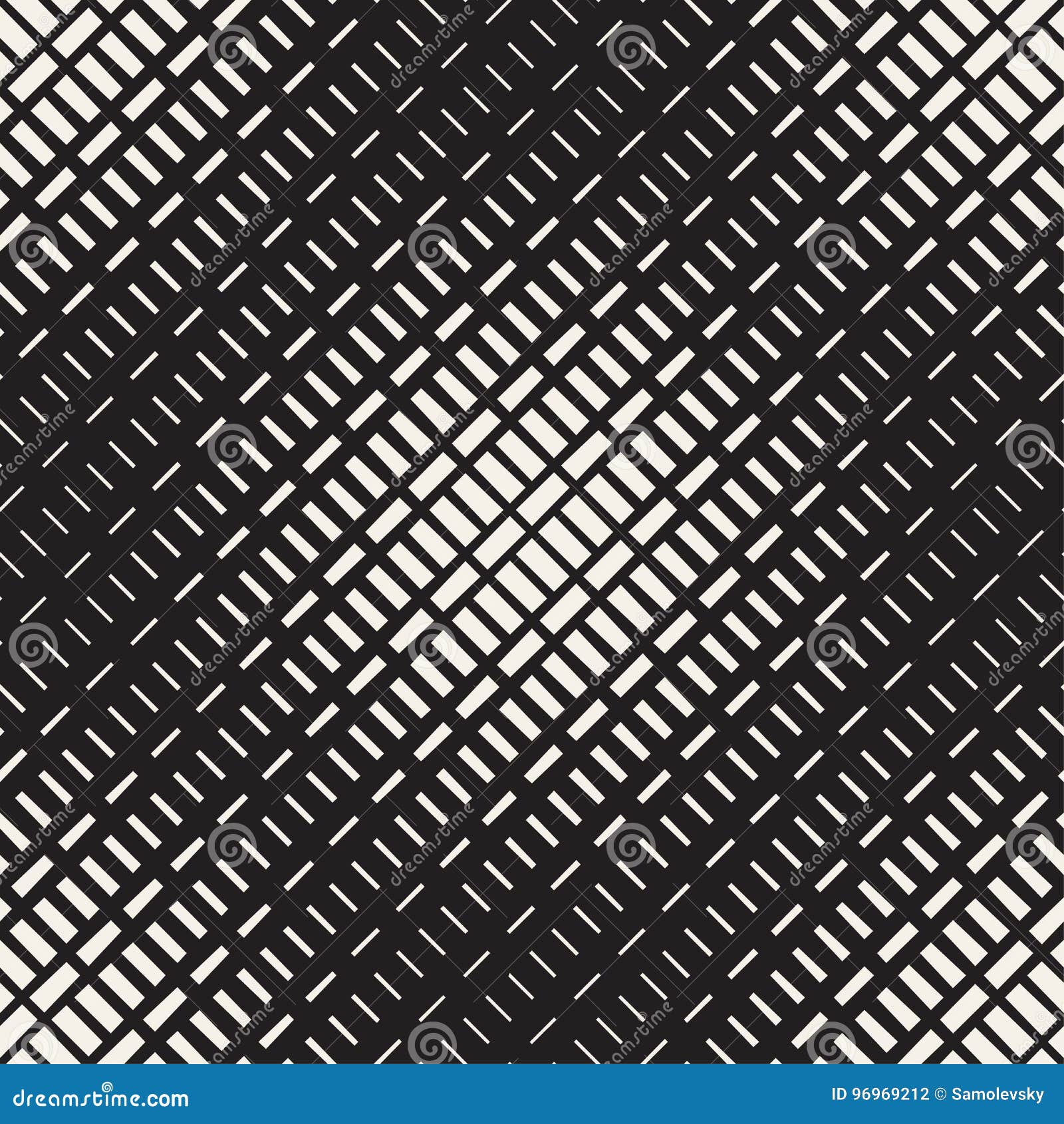 Repeating Rectangle Halftone. Modern Geometric Lattice Texture. Vector ...