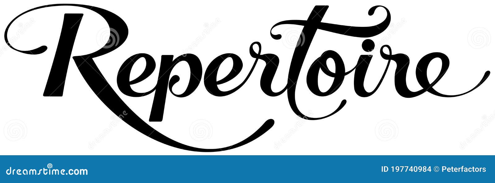 repertoire - custom calligraphy text