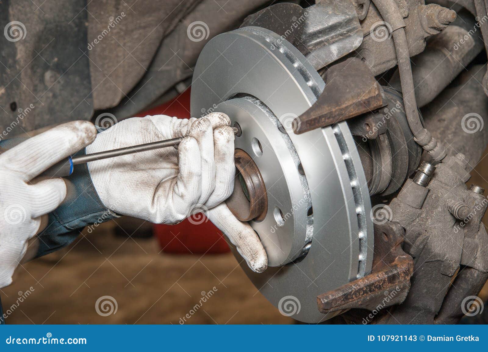 Replacement of the Brake Disc Stock Image Image of automotive