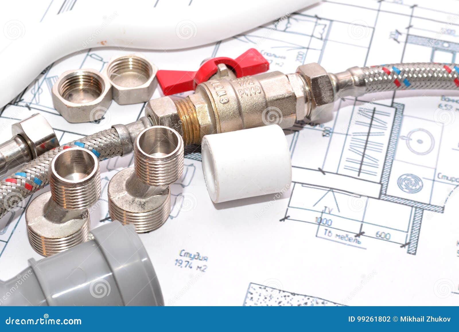Replacement Of Plumbing Accessories Stock Photo Image Of