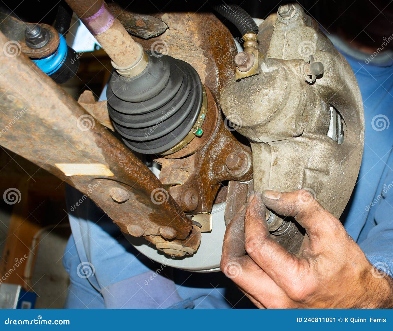 Replacing Caliper Bracket Assembly after Brake Job Stock Image Image of disk, worn 240811091