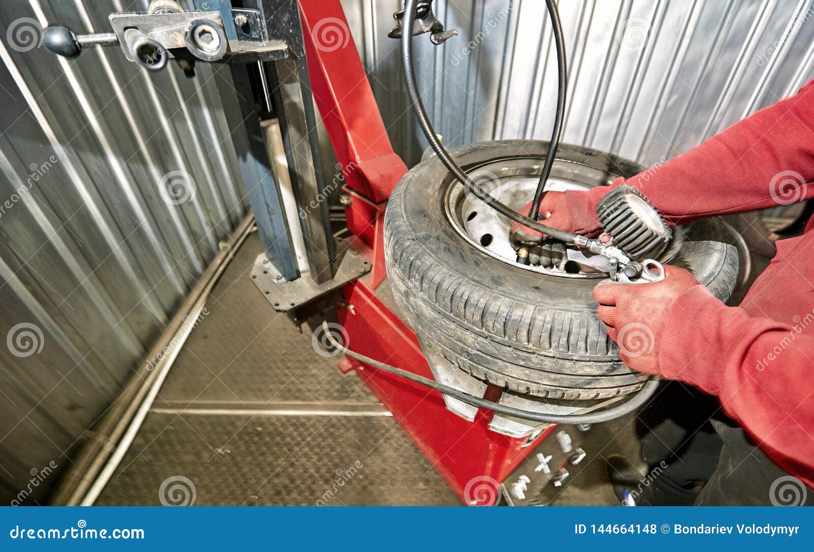 Replacing the Wheels on a Car on the Service Stock Photo Image of