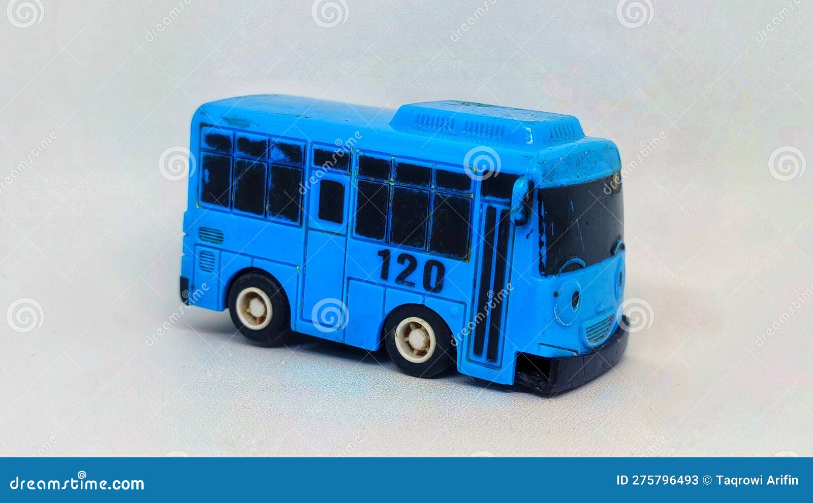 Replica of a blue bus toy stock image. Image of transport 275796493