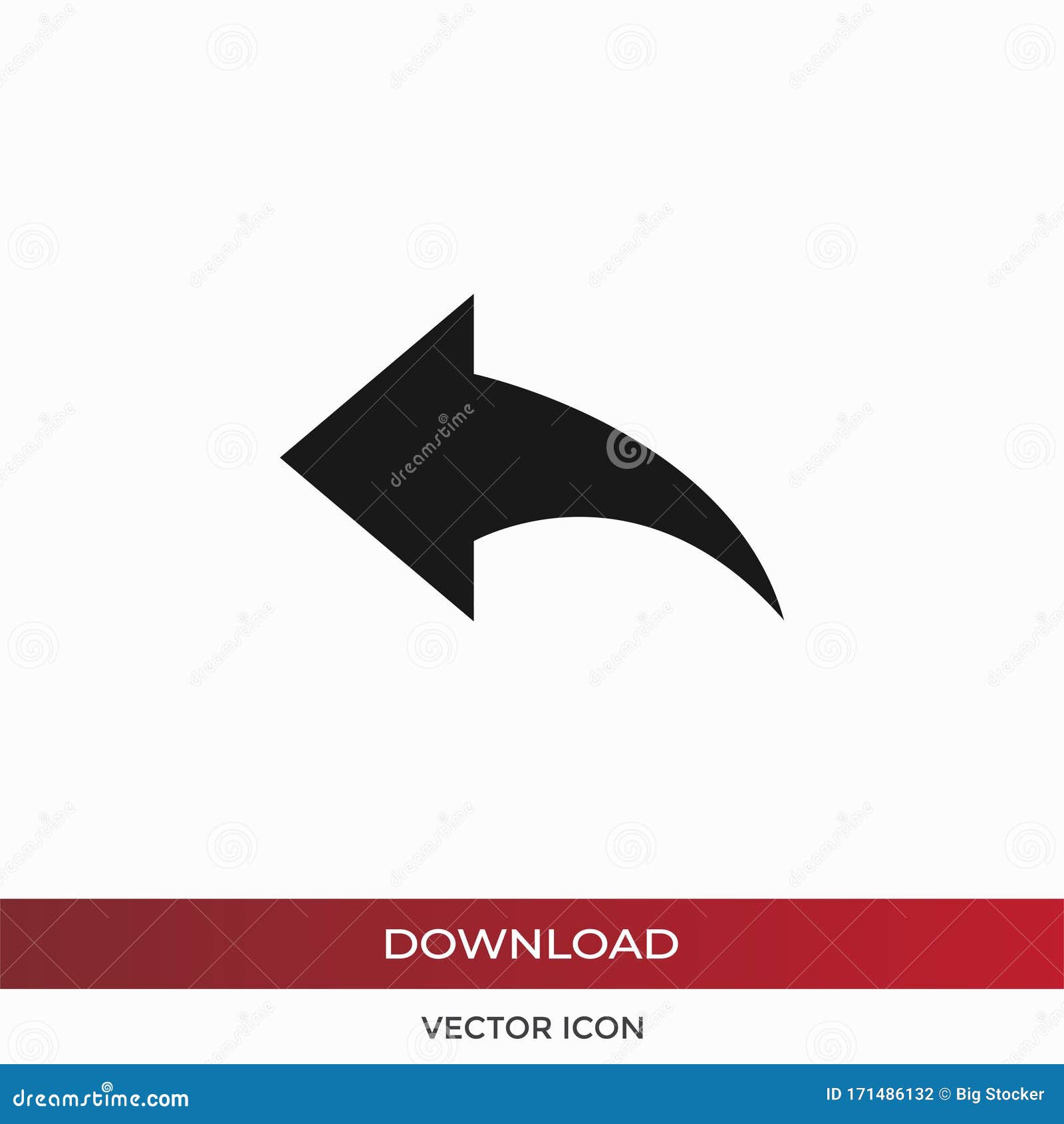 Reply Arrow Vector Icon in Modern Design Style for Web Site and Mobile App  Stock Vector - Illustration of graphic, download: 171486132, image size:1600x1690