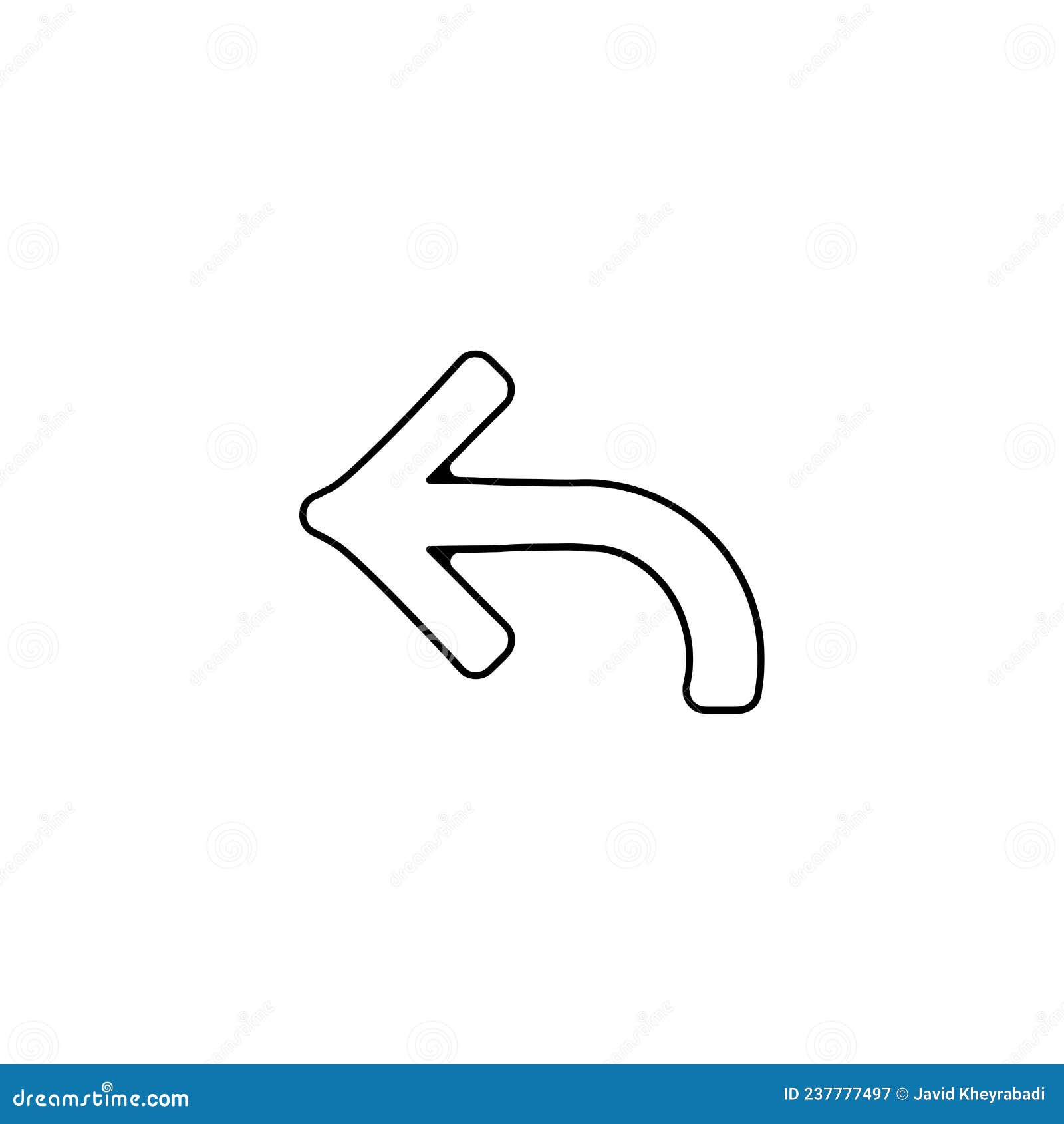 Reply Thin Line Icon. Reply Arrow Linear Outline Icon Stock Vector -  Illustration of clip, action: 237777497, image size:1600x1690