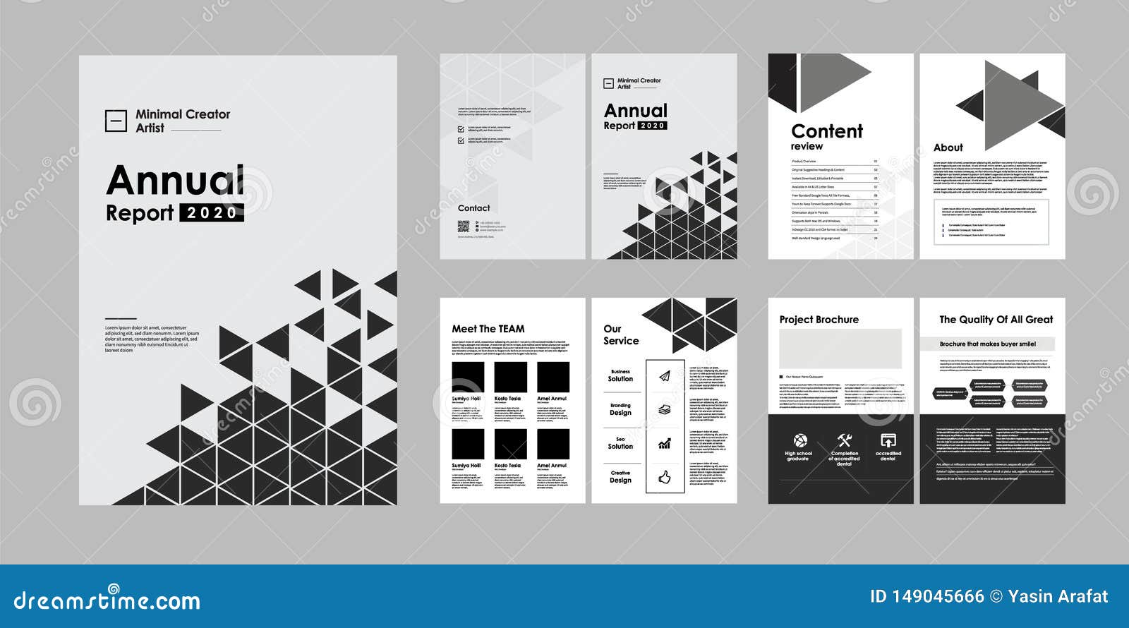 22-Report Brochure Creative Design. Multipurpose Template with Within Illustrator Report Templates