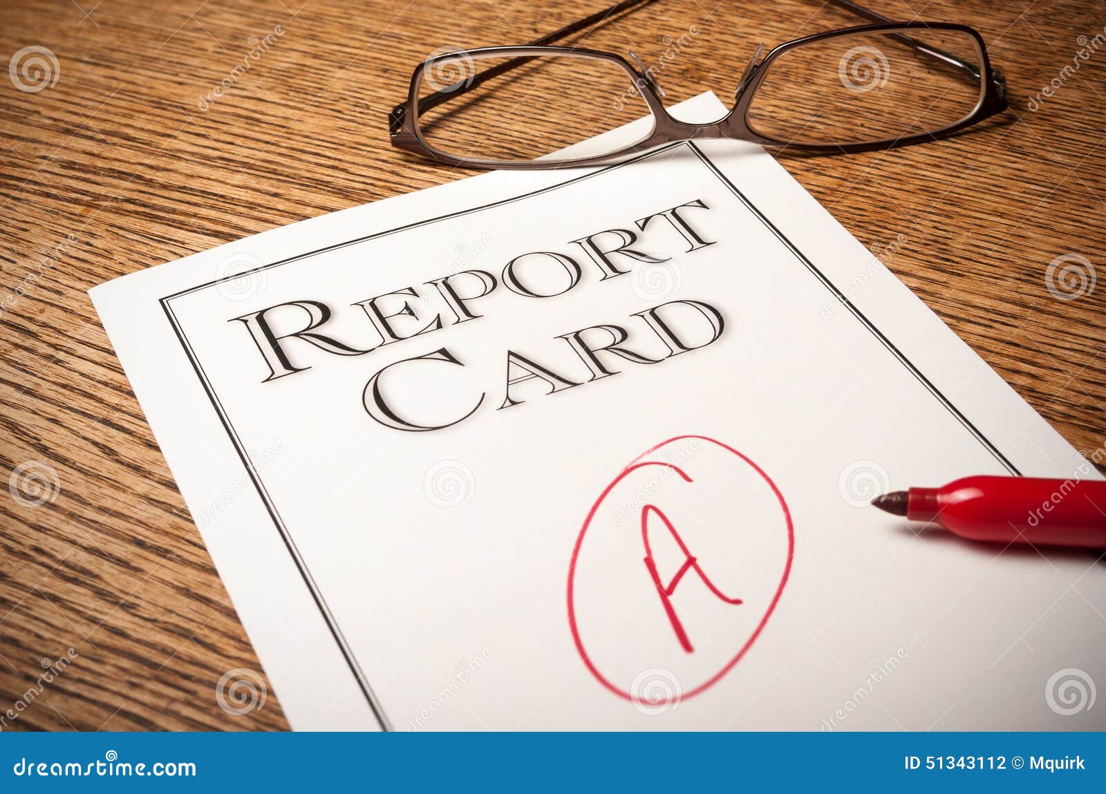 report card on a desk stock photo. image of fail, passing