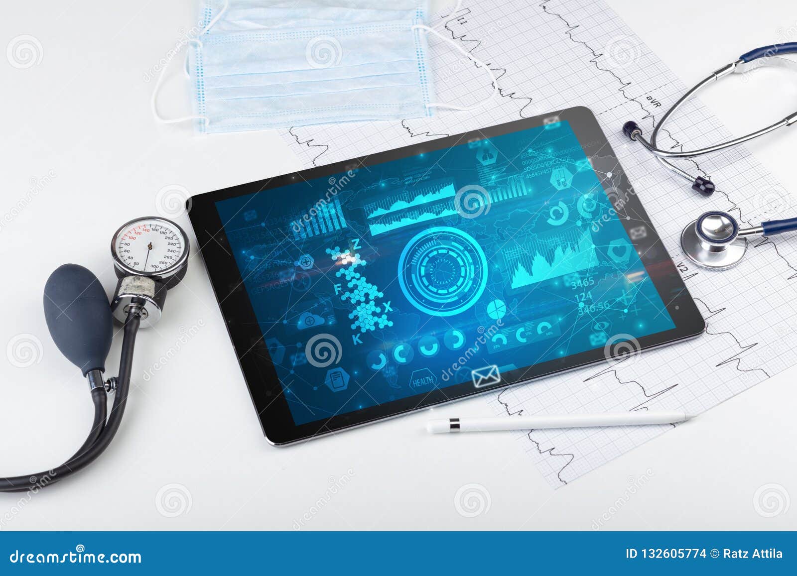 Modern Medical Technology System and Devices Stock Photo Image of