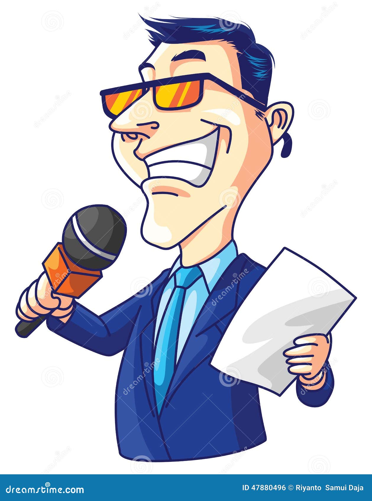 Reporter Man Stock Vector Illustration Of Clip Person 47880496