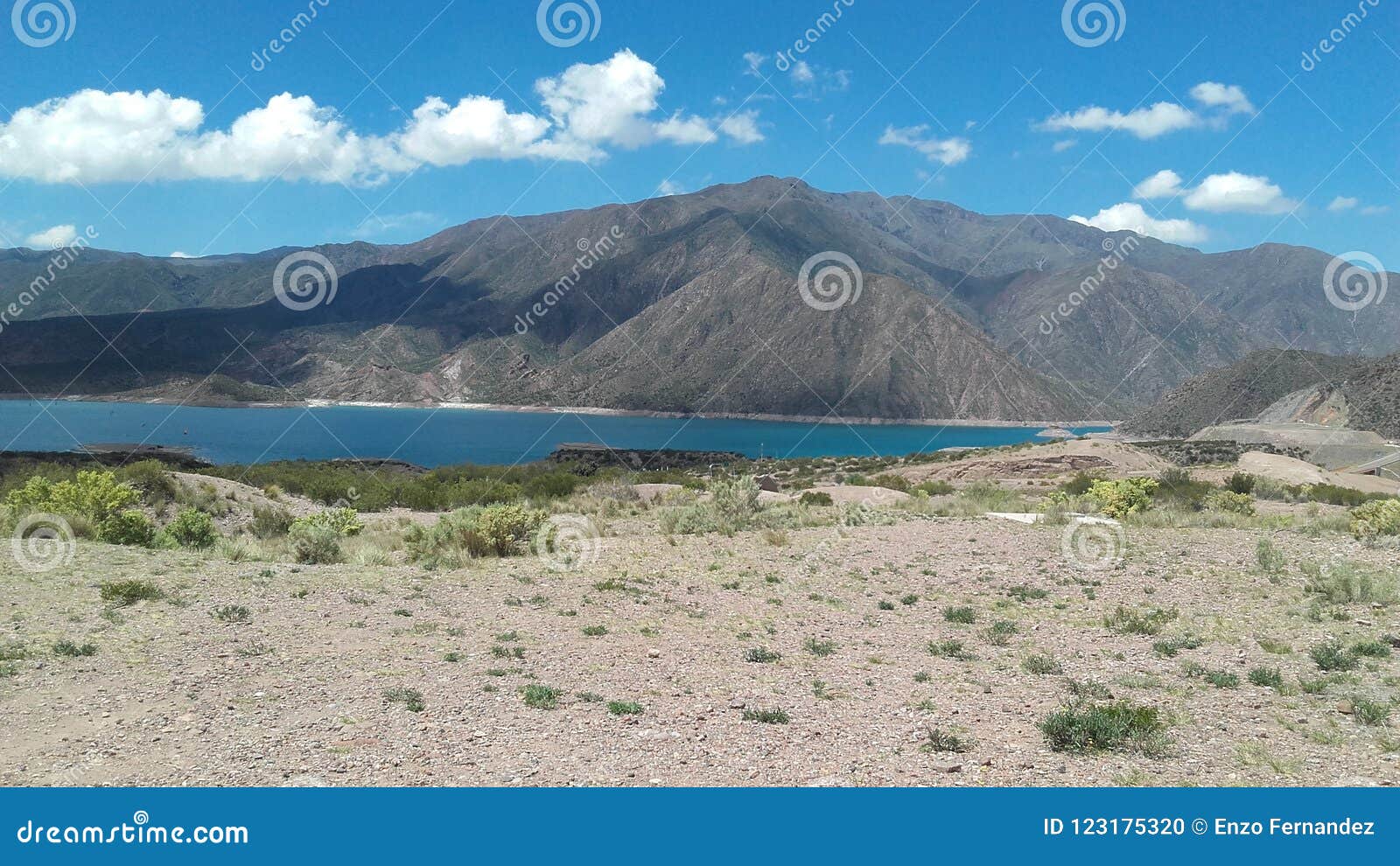 Represa De Potrerillos, Mendoza, Argentina Foto de Stock Imagem de