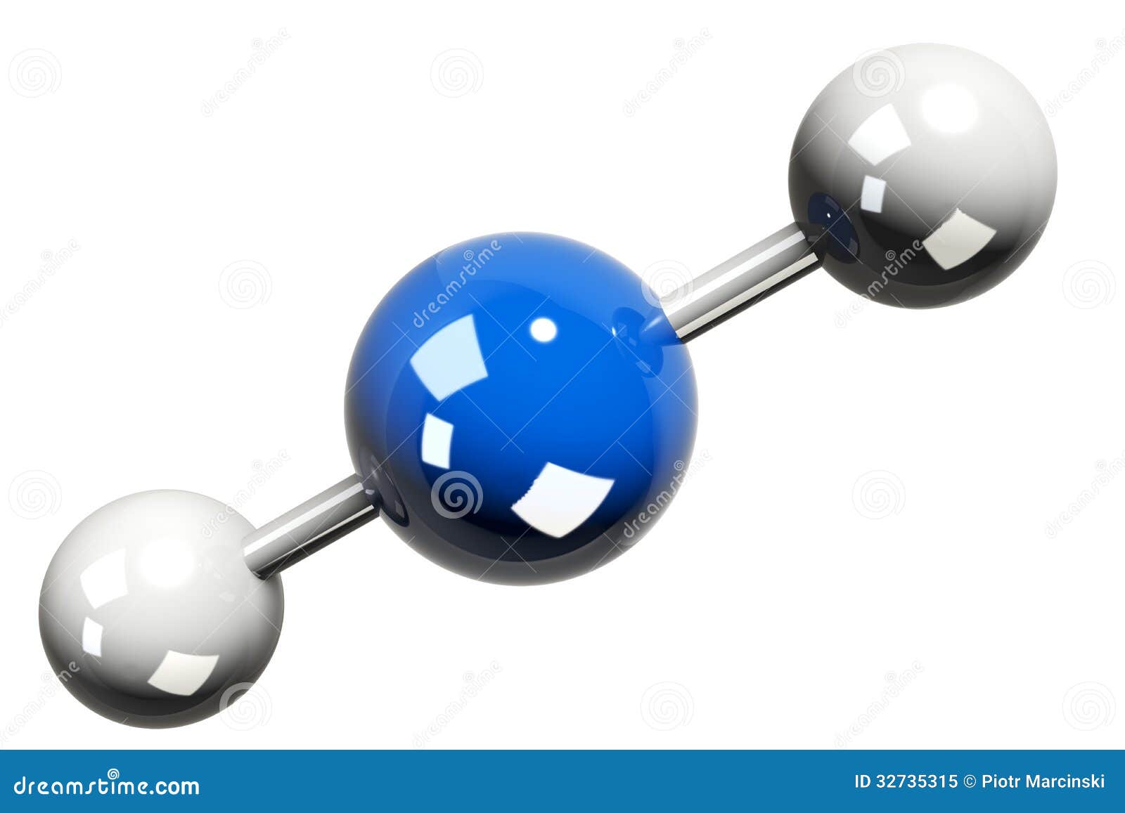 Representación 3D Del Modelo De La Molécula Del Dióxido De Carbono (CO2)  Stock de ilustración - Ilustración de estructura, forma: 32735315