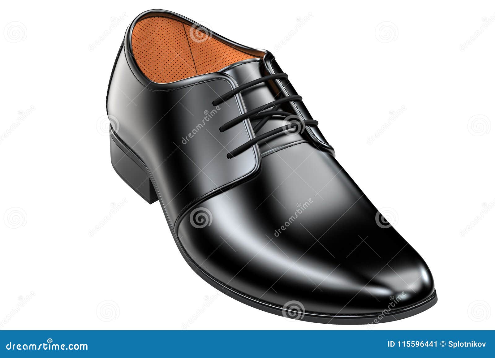 Representación De Los Zapatos De Cuero 3d Aislada En El Fondo Blanco - Incluyendo La Trayectoria De Recortes Stock de ilustración - Ilustración de manera, 115596441