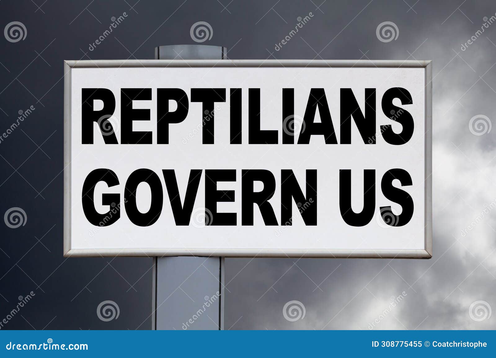 reptilians govern us - billboard