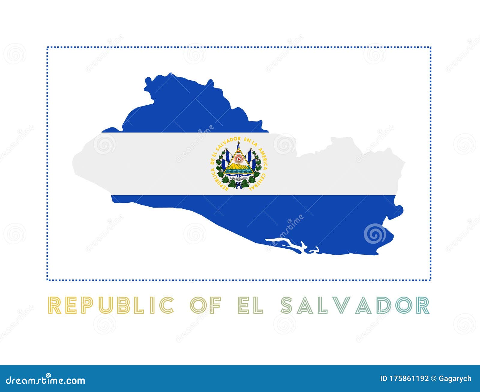 Republic of El Salvador Logo. Stock Vector - Illustration of salvadoran,  business: 175861192