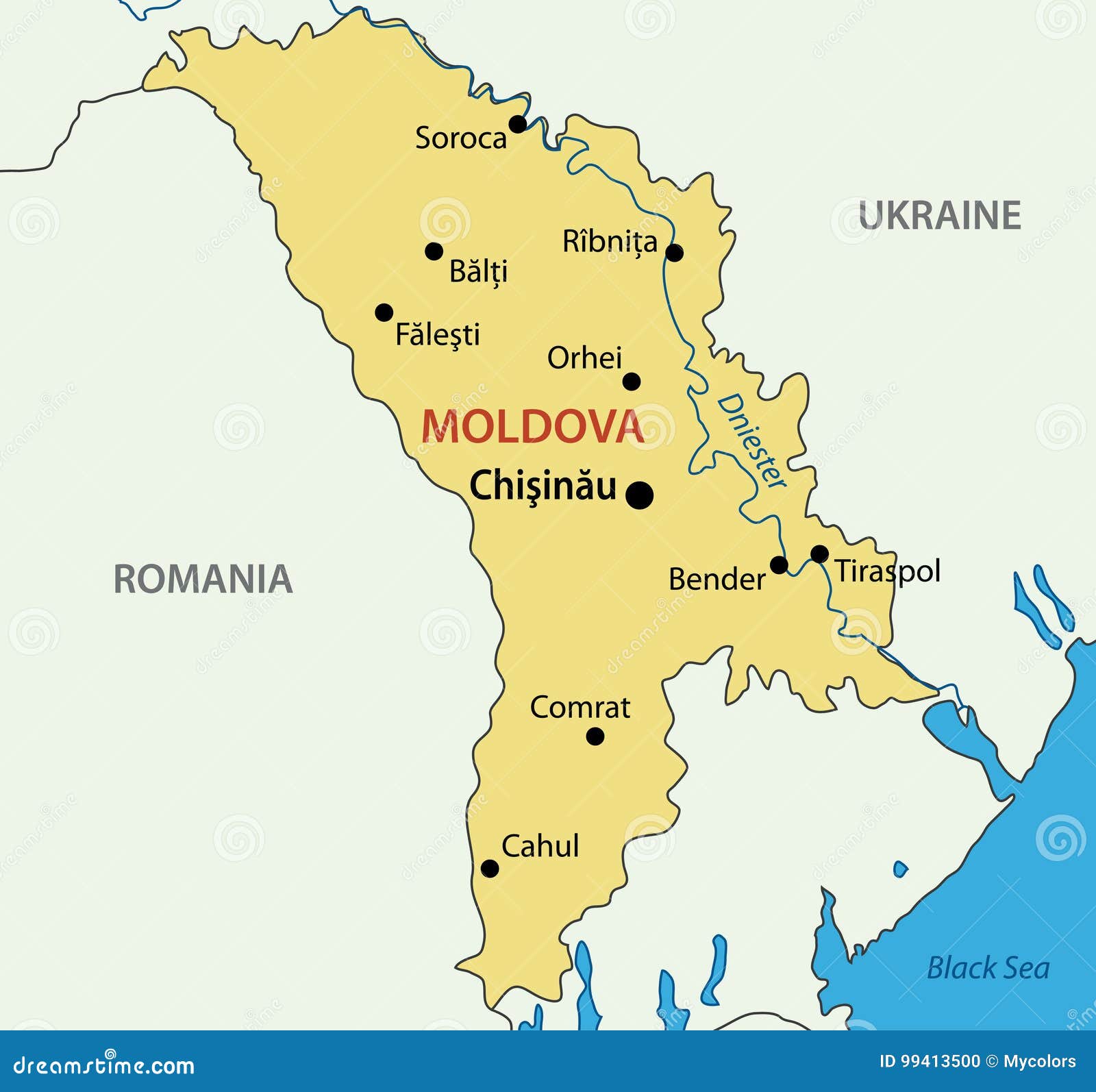 republic of moldova -  map
