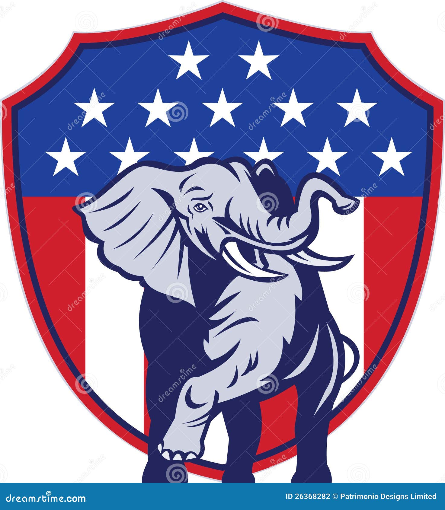 Republican Elephant Mascot USA Flag Editorial Photography ...