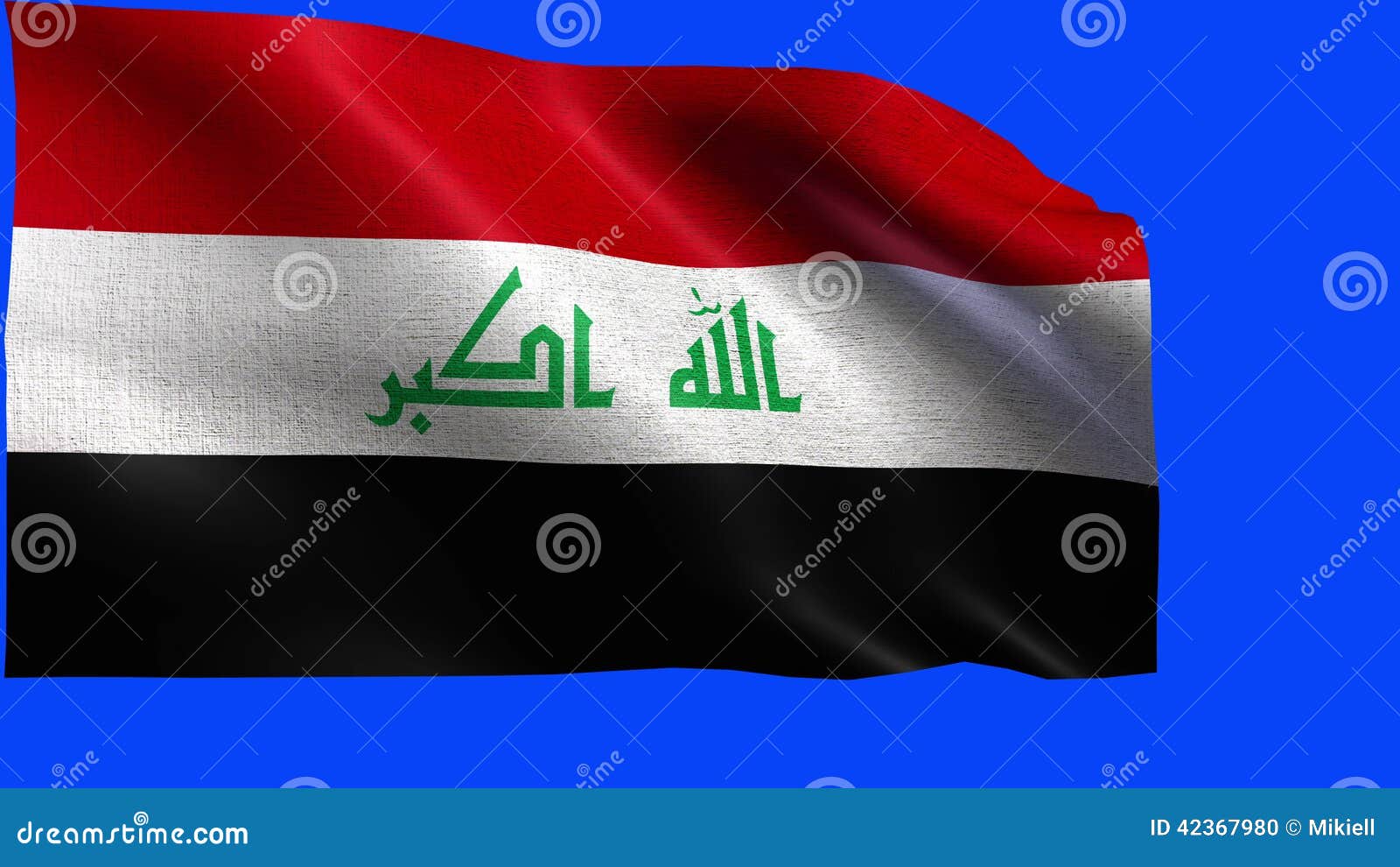 Republik Irak, Flagge Vom Irak - SCHLEIFE Stock Footage - Video