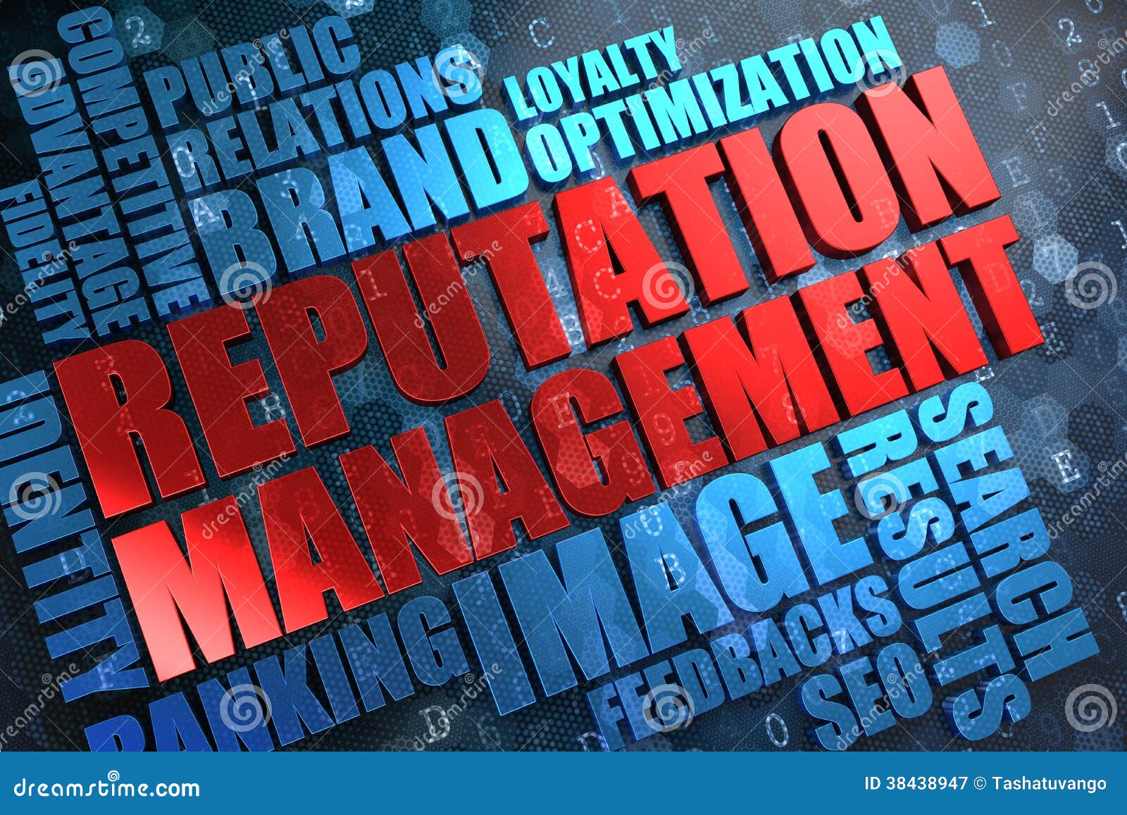 reputation management - wordcloud concept.