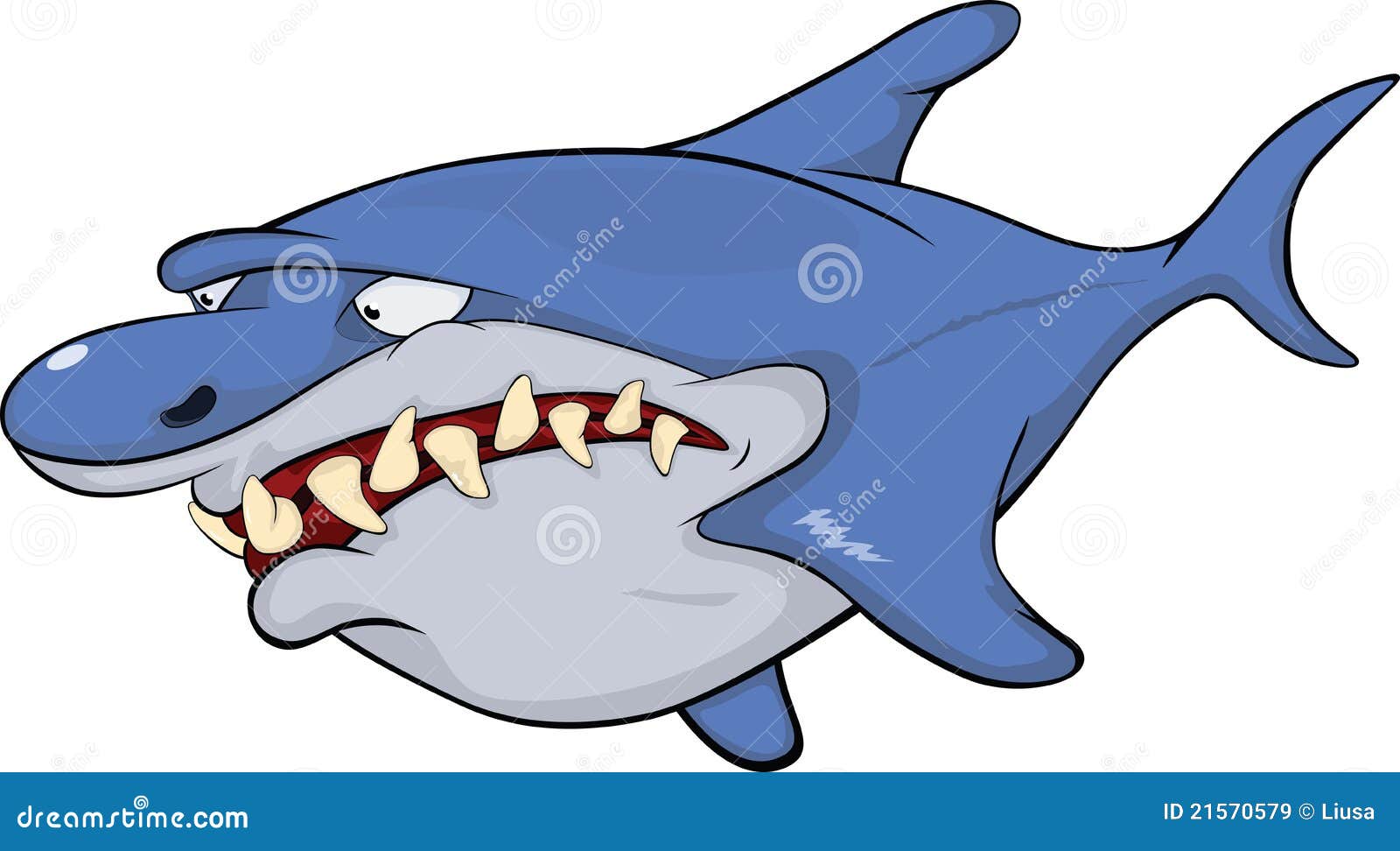 Requin Dessin Anime Illustration De Vecteur Illustration Du Anime 21570579