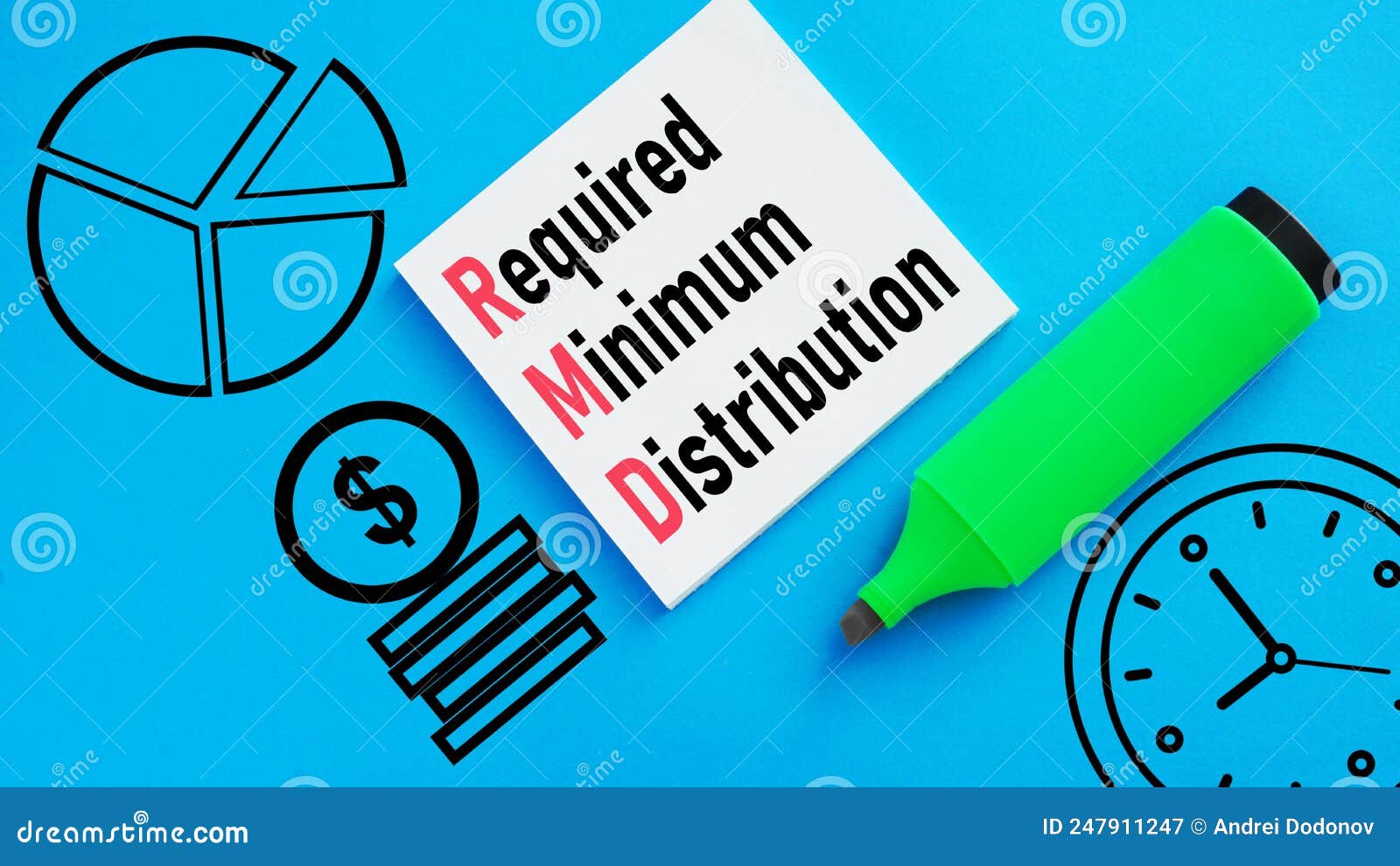 required minimum distribution rmd is shown using the text