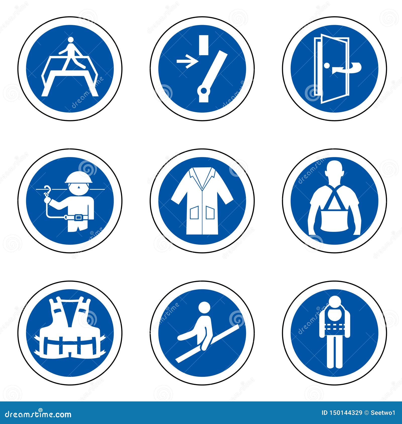 Required Personal Protective Equipment (PPE) Symbol,Safety Icon,Vector