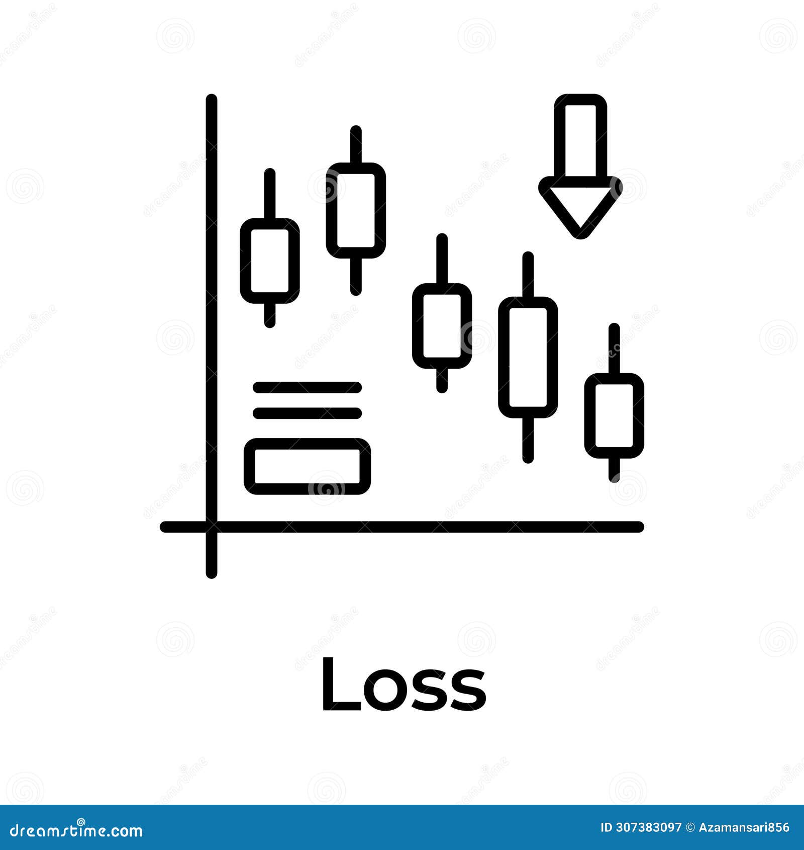 rescission chart in modern  style, concept of business loss