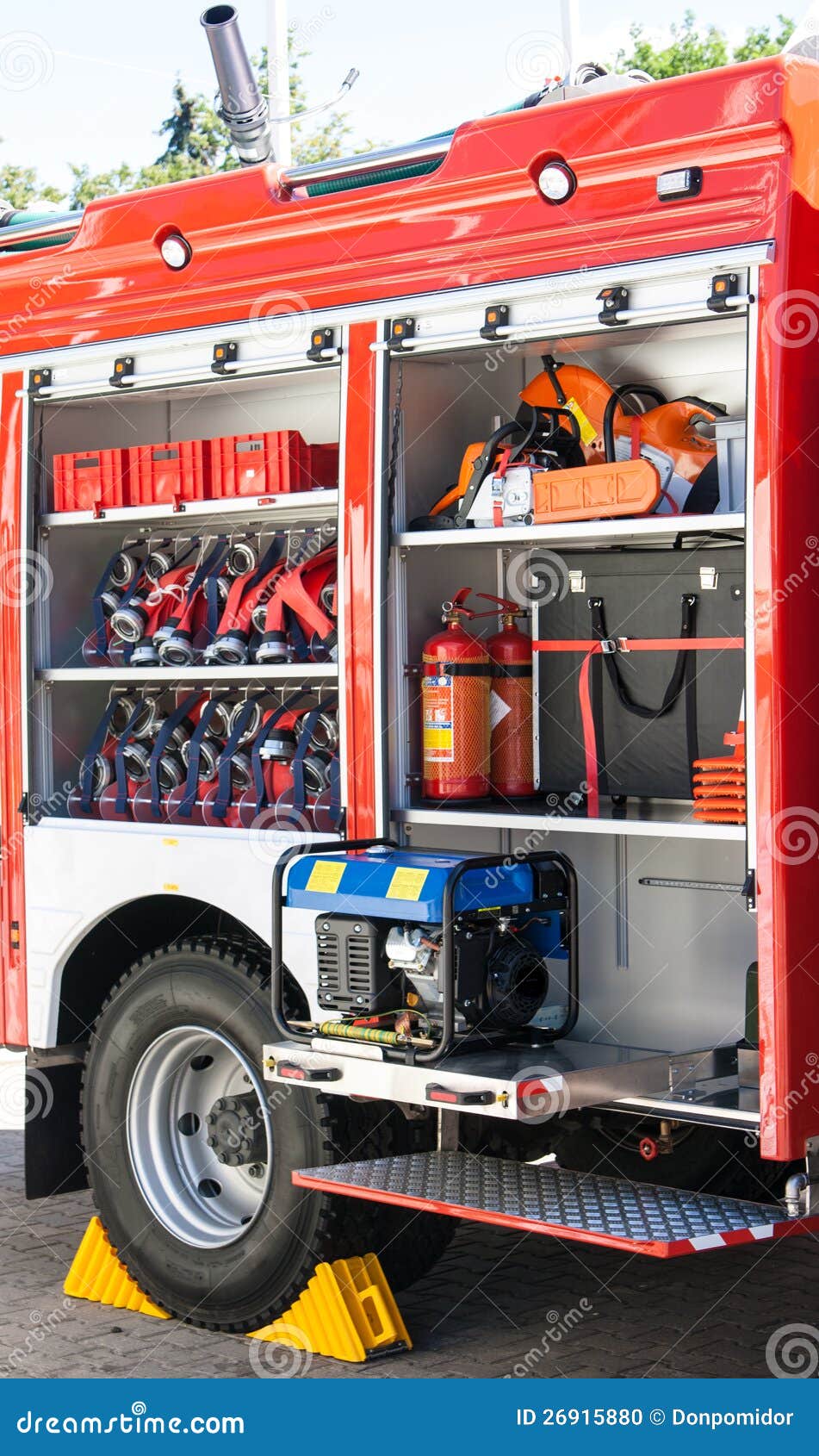 The Rescue And Firefighting Truck Equipment Stock Photo Image of