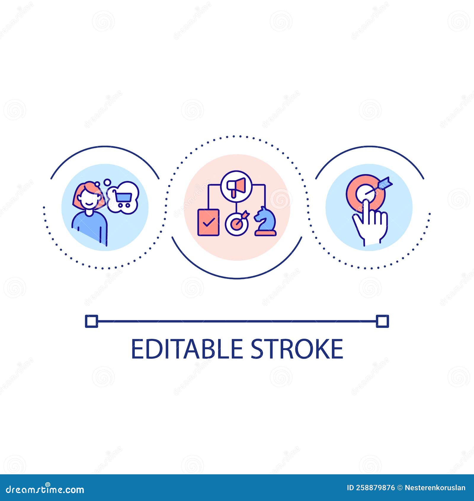 research customers needs loop concept icon
