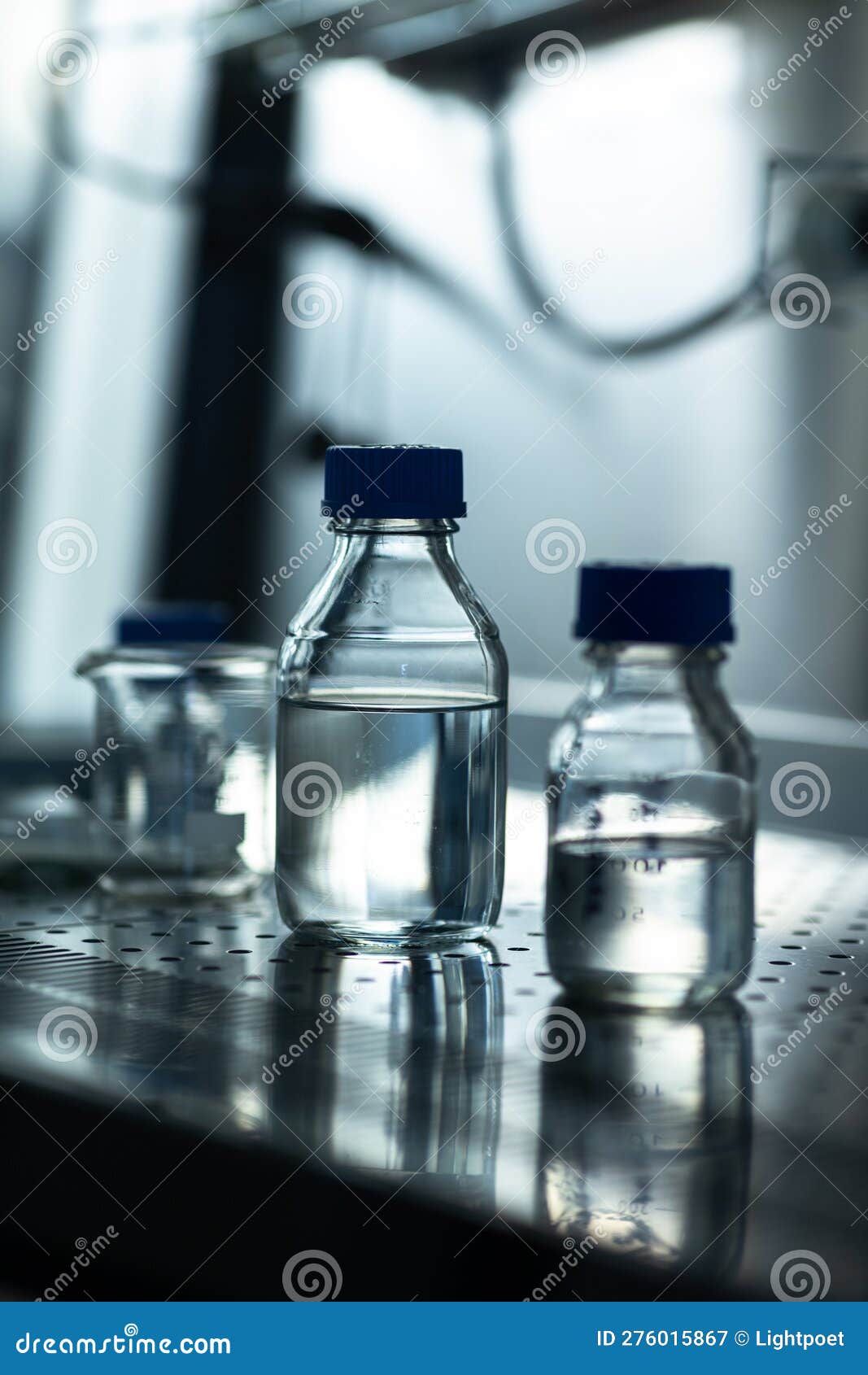 Research Experiment Glass in a Flow, Glove Box Stock Image Image of