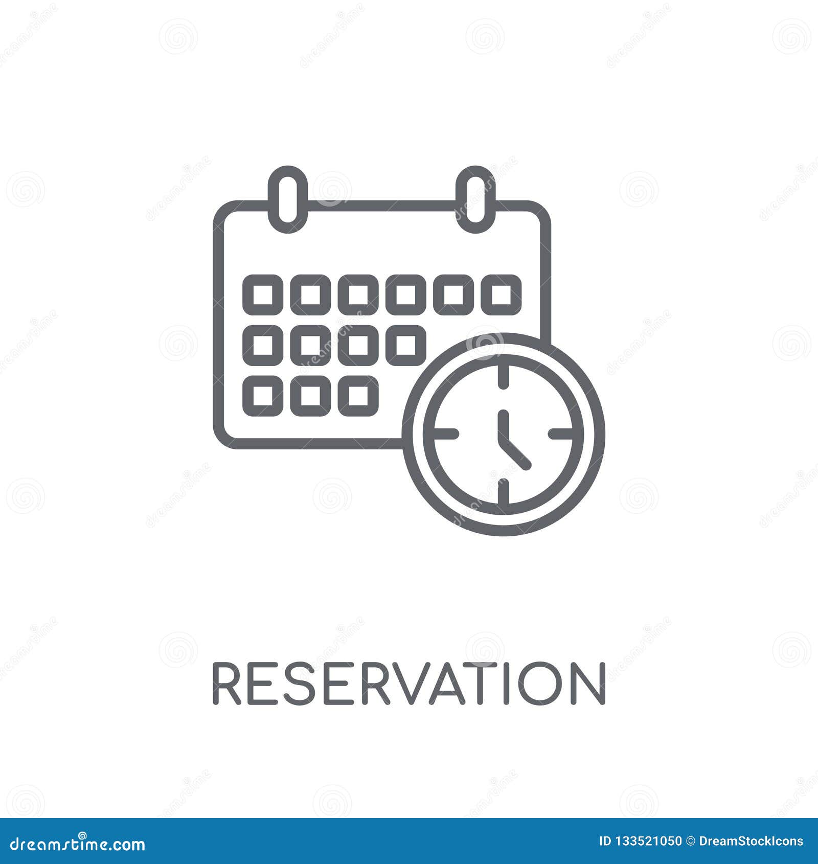 reservation linear icon. modern outline reservation logo concept