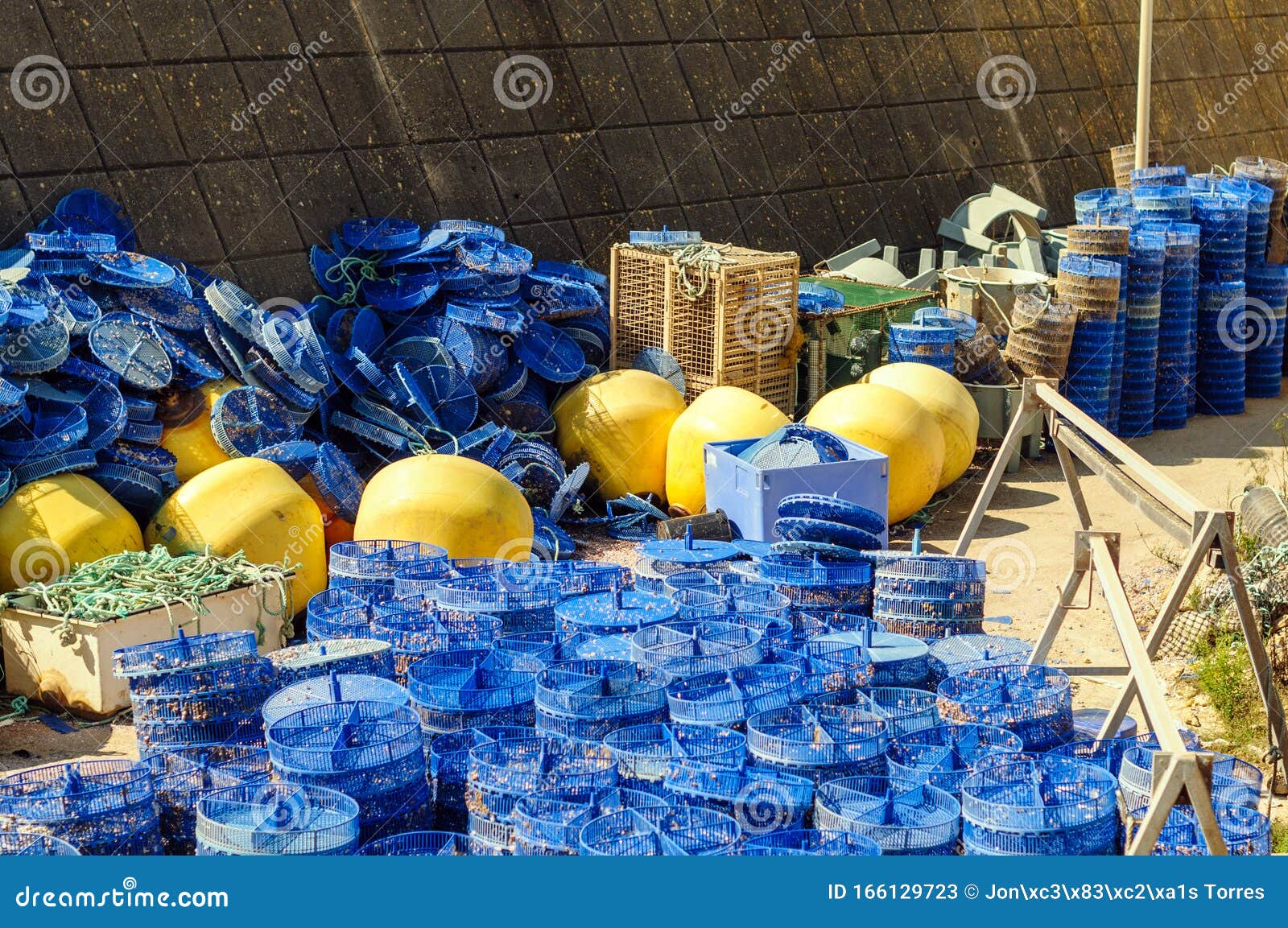 Reservation of Pots, Cages, Traps, Buoys and Fishing Ropes Stock Image -  Image of fishing, abstract: 166129723