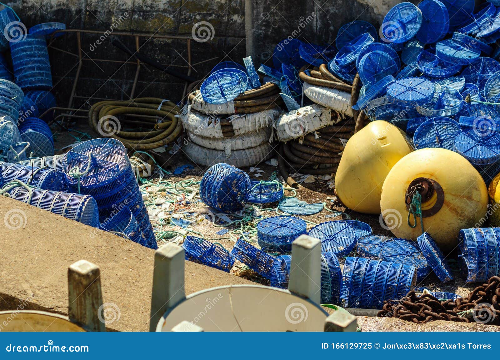 Reservation of Pots, Cages, Traps, Buoys and Fishing Ropes Stock Image -  Image of creative, isolated: 166129725