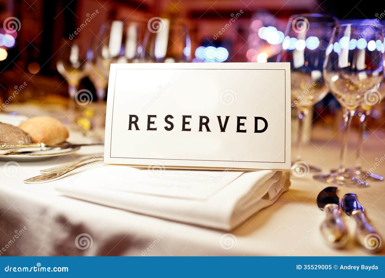 Reserved sign stock image. Image of expensive, dining - 35529005