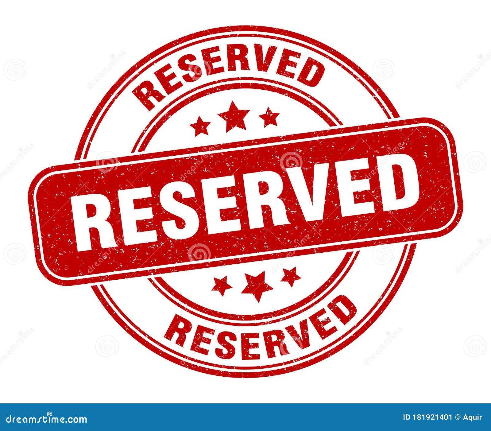 Reserved Stamp. Reserved Round Grunge Sign Stock Vector - Illustration