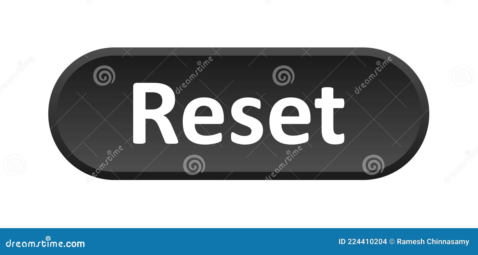 Reset button stock vector. Illustration of cursor, internet - 224410204