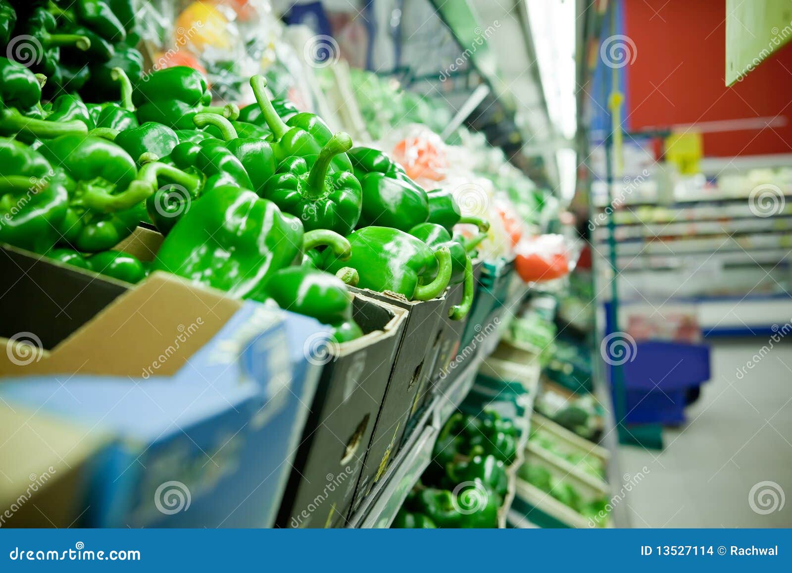 Resh Bell Peppers in Supermarket Stock Photo Image of foods, bell 13527114