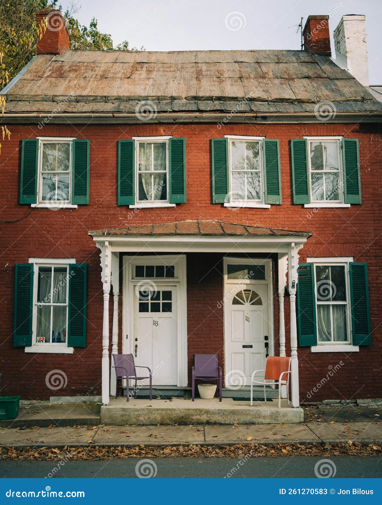 Residential Architecture, Shepherdstown, West Virginia Stock Image